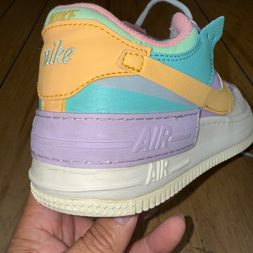 Nike Air Force 1 Shadow Pastel Multi Color Athletic Shoes Sneakers Women's - Picture 10 of 15